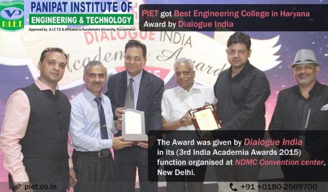 PIET Nominated best college by The dialogue india 